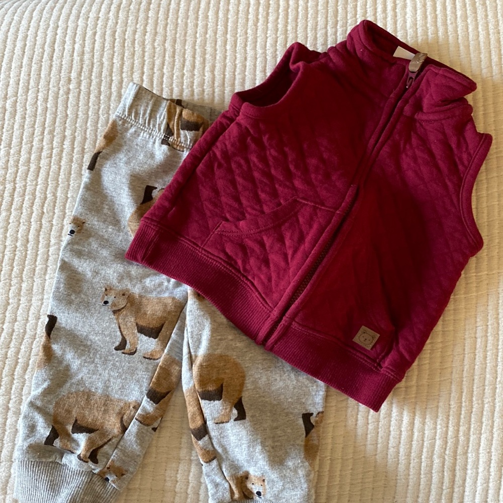 Carters Vest Outfit - 12 Months